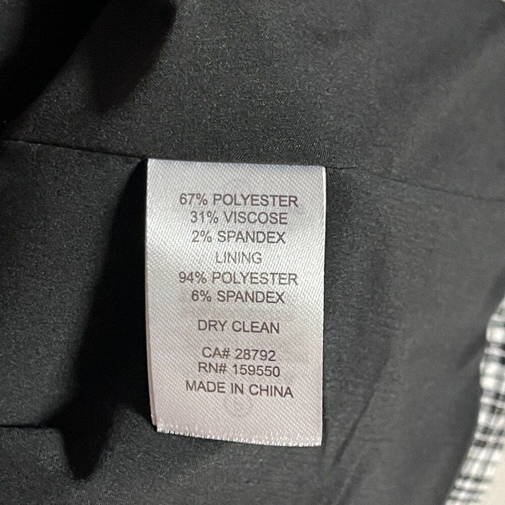 Maison d'Amelie Paris Gingham Black White Plaid Blazer Large - Picture 11 of 13